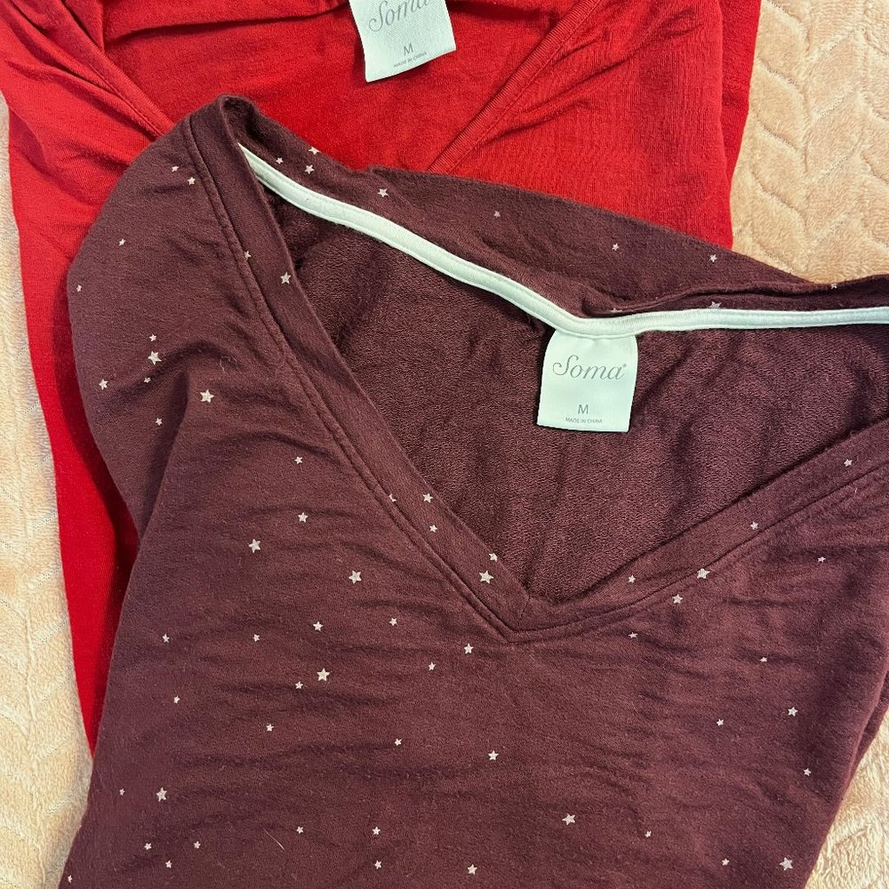 Bundle, 2 Soma Cool Nights Sleepwear Tops - Medium